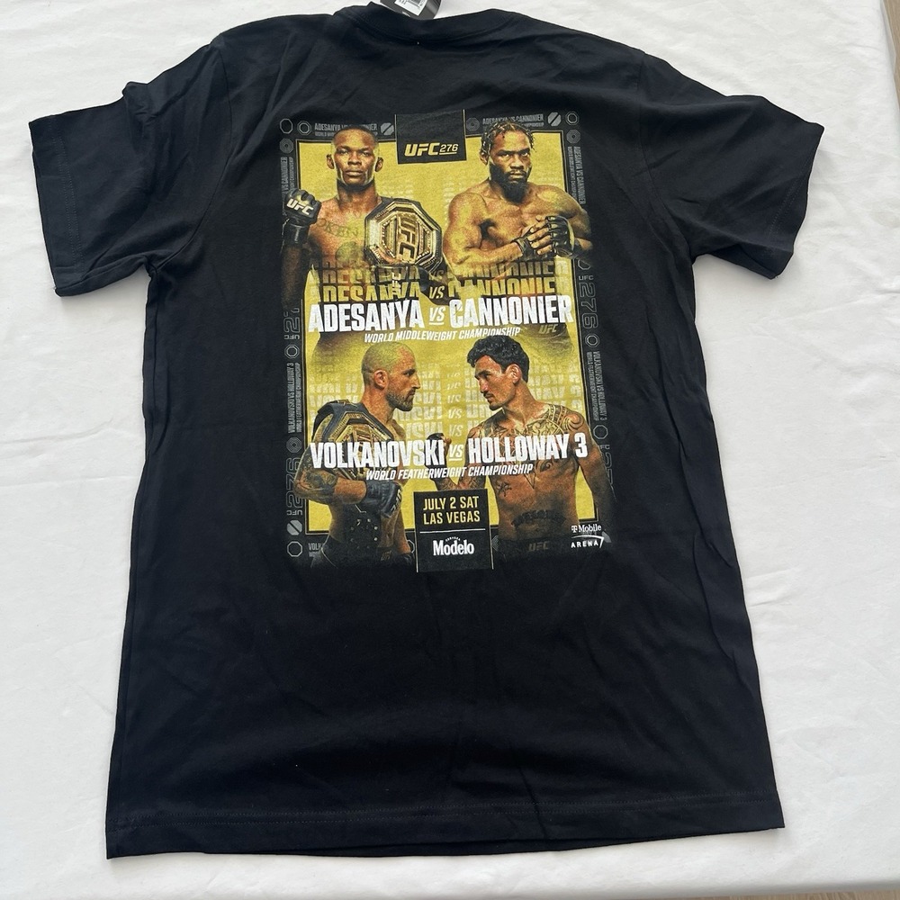 New UFC 276 Graphic T Shirt Black Adesanya Vs Cannonier Promo Size Medium